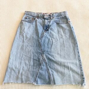 Old Navy Light Blue Denim Maxi Skirt